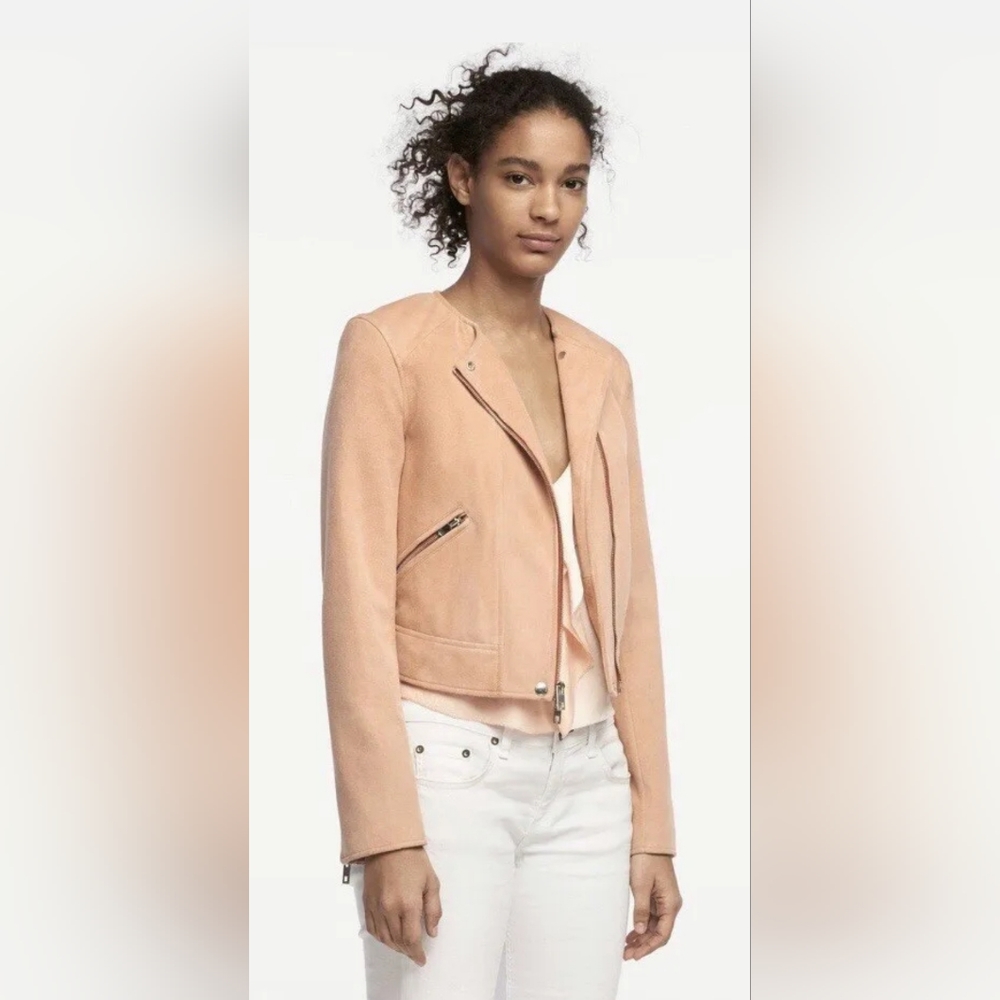 RAG & BONE HOLLANDER CROPPED SUEDE JACKET SIZE 2 NWT
